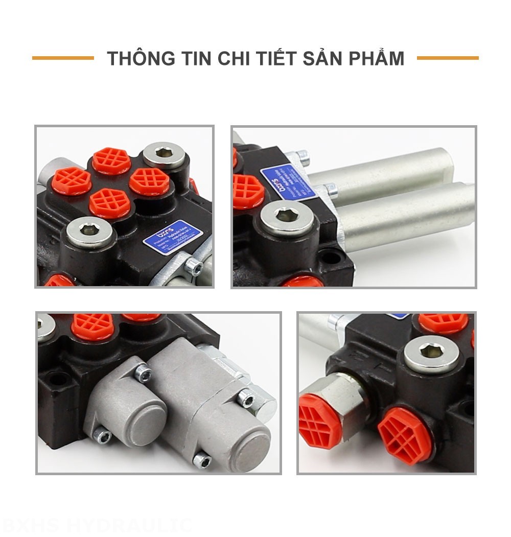 P40 phao Cáp Xy lanh 2 Van định hướng khối liền